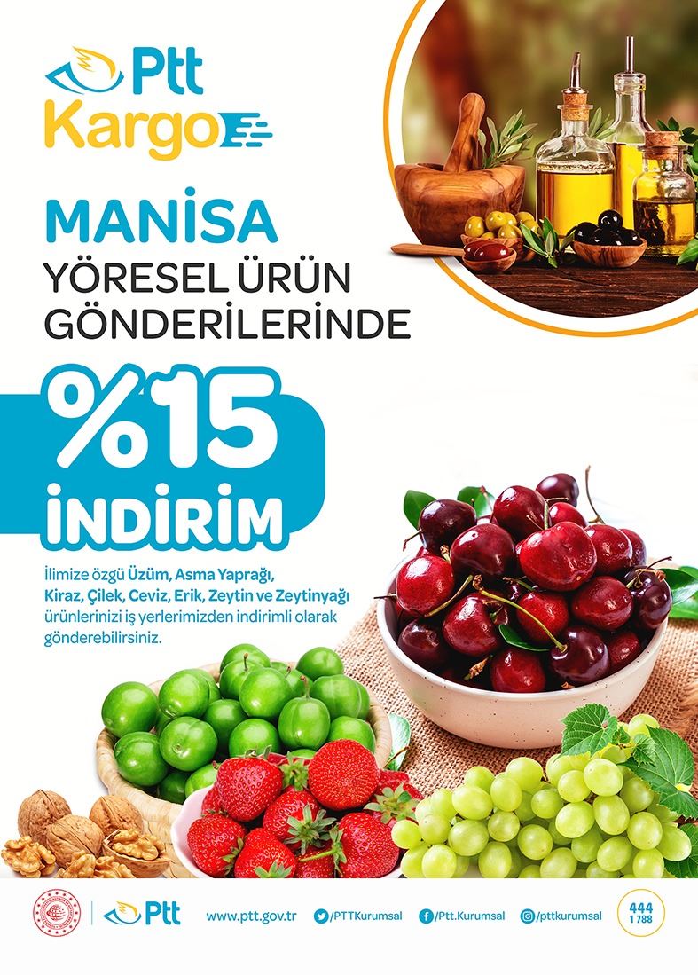 PTT YÖRESEL ÜRÜN GÖNDERİLERİNDE YÜZDE 15 İNDİRİM YAPACAK 
