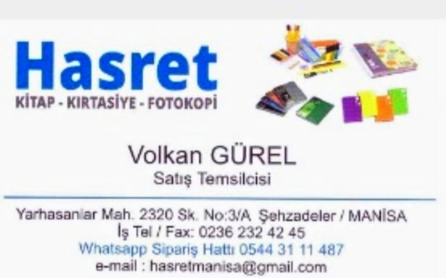 HASRET  KİTAP KIRTASİYE