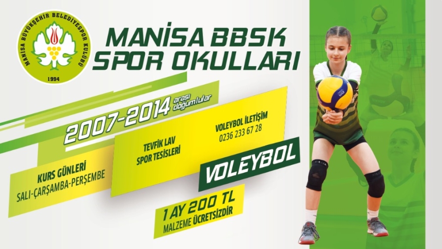 Manisa BŞBSPOR Voleybol Spor Okulu Kayıtları Devam Ediyor