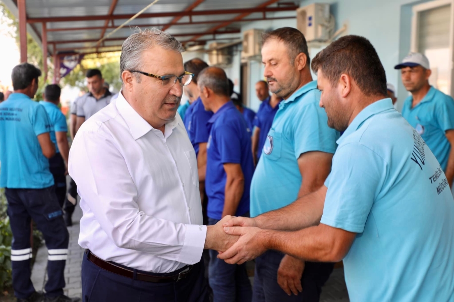  BAŞKAN ÇERÇİ PERSONELİ İLE BAYRAMLAŞTI