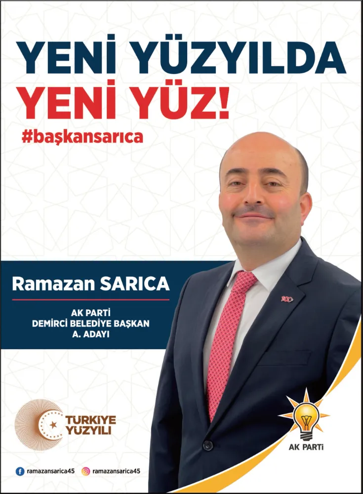 DEMİRCİLİLER DERNEĞİ BAŞKANI RAMAZAN SARICA DEMİRCİ BELEDİYE BAŞKAN ADAY ADAYI    