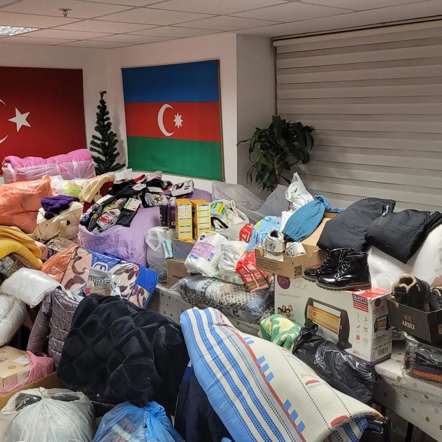 Manisa Azerbaycan Kültür ve Dayanışma Derneğinden Depremzedelere Yardım