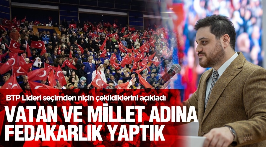 Baş,Vatan ve millet adına fedakarlık yaptık