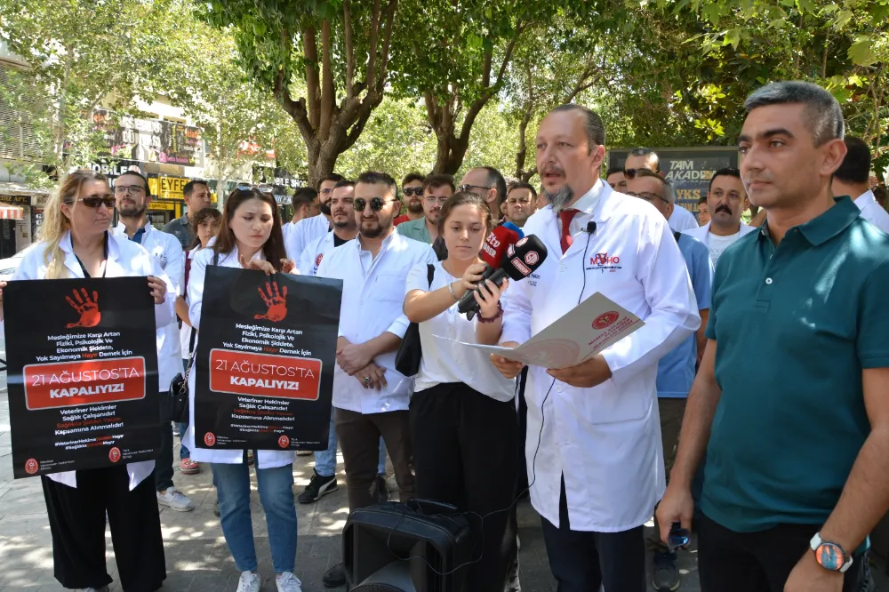 Manisalı veteriner hekimlerden şiddete protesto