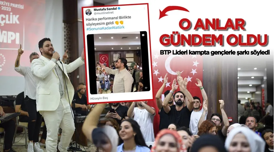 BTP lideri Hüseyin Baş gençlerle şarkı söyledi