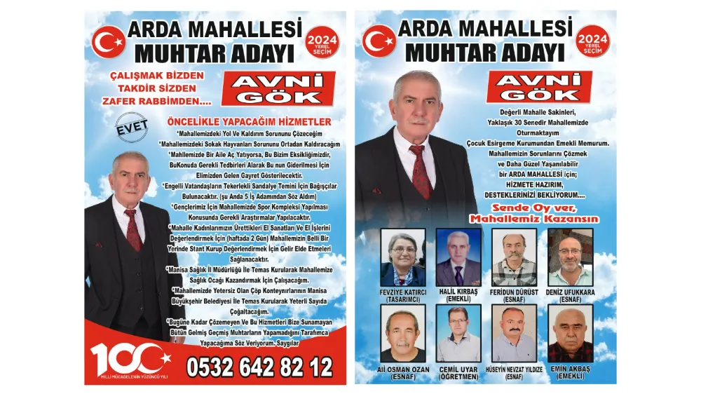 AVNİ GÖK -ARDA MAHALLESİ MUHTAR ADAYI