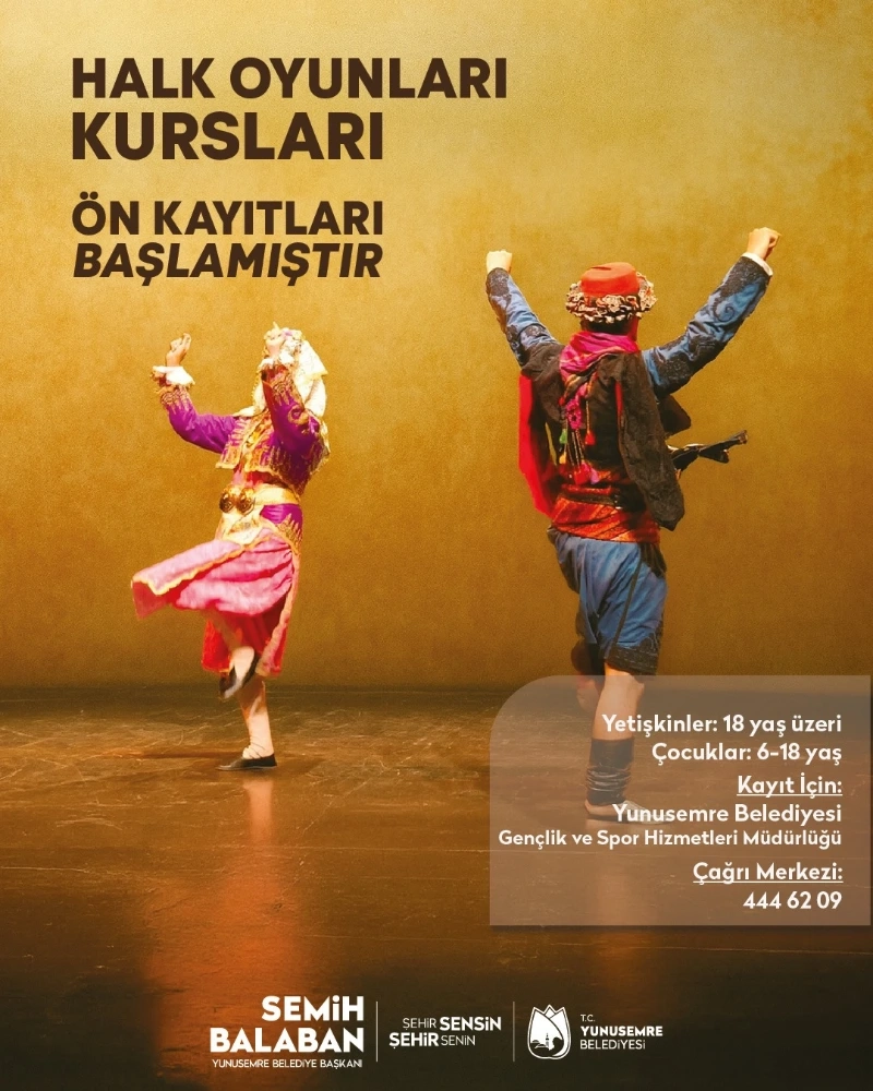 Yunusemre’de Halk Oyunları Kursu İçin Kayıtlar Başladı
