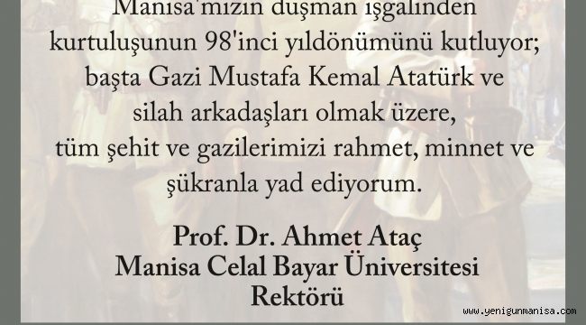 CBÜ 8 EYLÜL  MESAJI 