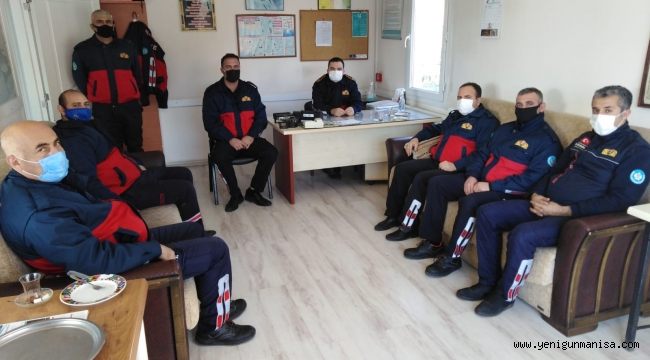 MANİSA BELEDİYE İTFAİYEDEN SARUHANLI MÜFREZELERE ZİYARET 
