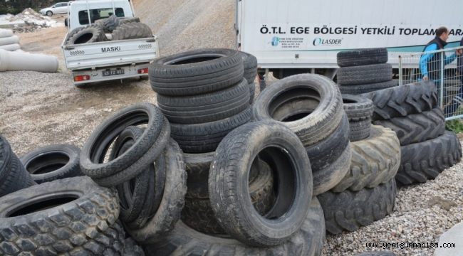 Ömrünü tamamlayan lastikler geri dönüşümle ekonomiye kazandırıldı 