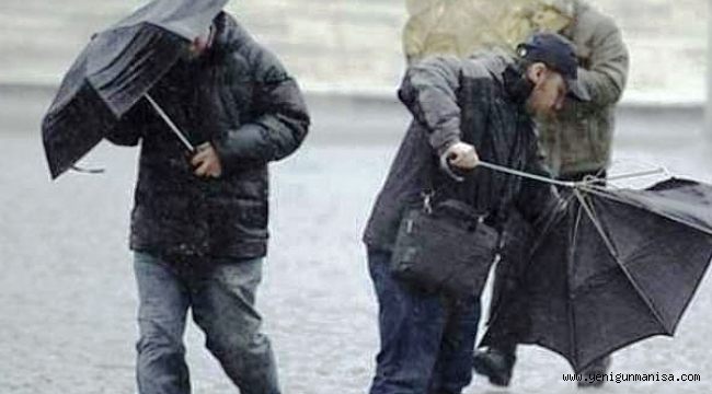  Meteoroloji Manisa için  yağmur ve rüzgar için uyardı