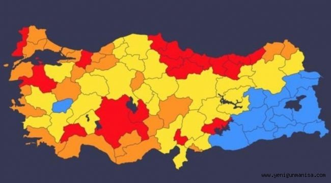 İl il koronavirüs risk haritası  yayınlandı