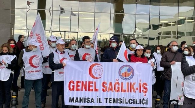 Manisalı sağlıkçılar iş bıraktılar
