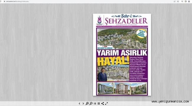 ŞEHZADELER BELEDİYESİ’NİN İLK E BÜLTENİ ÇIKTI
