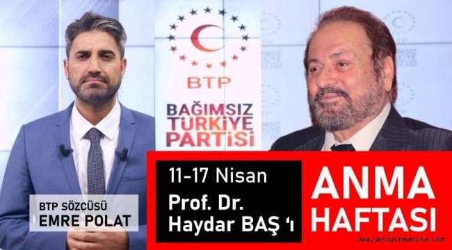  Prof. Dr. Haydar Baş vefatının 2. yılında anılıyor