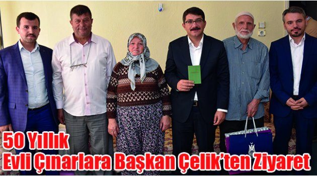 50 Yıllık Evli Çınarlara Başkan Çelik’ten Ziyaret