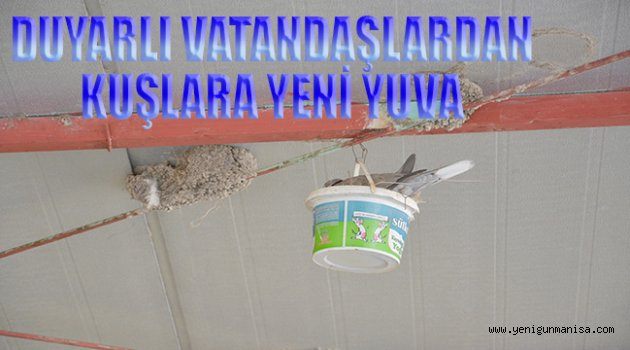 DUYARLI VATANDAŞLARDAN KUŞLARA YENİ YUVA