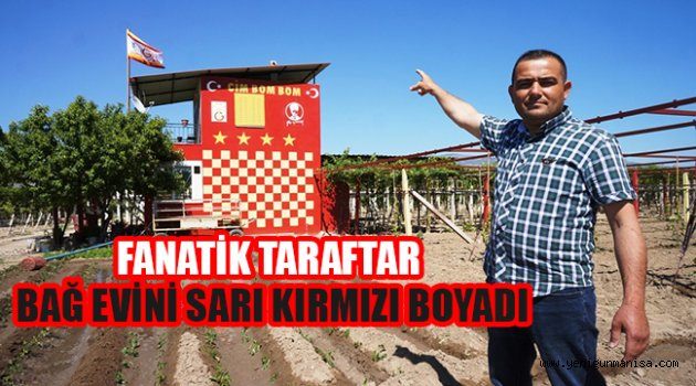 FANATİK TARAFTAR BAĞ EVİNİ SARI KIRMIZI BOYADI