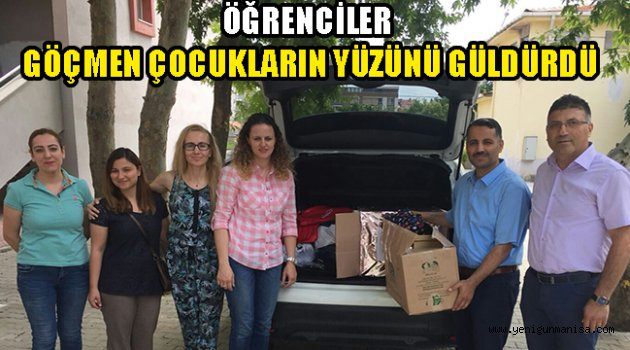 ÖĞRENCİLER GÖÇMEN ÇOCUKLARIN YÜZÜNÜ GÜLDÜRDÜ