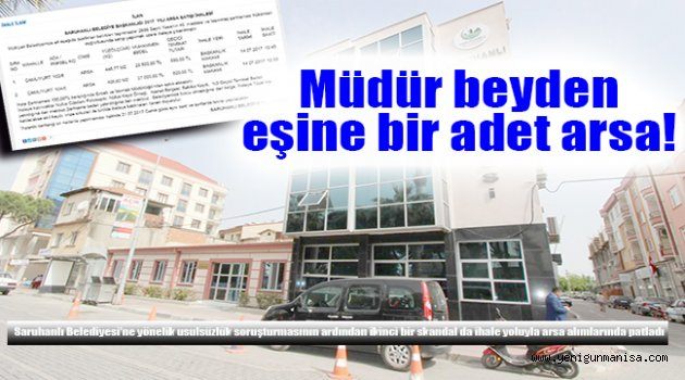 Skandallar belediyesinde  Müdür beyden eşine bir adet arsa!